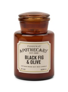 APG822EU Apothecary 226g Glass Jar Candle Paddywax - Black Fig and Olive